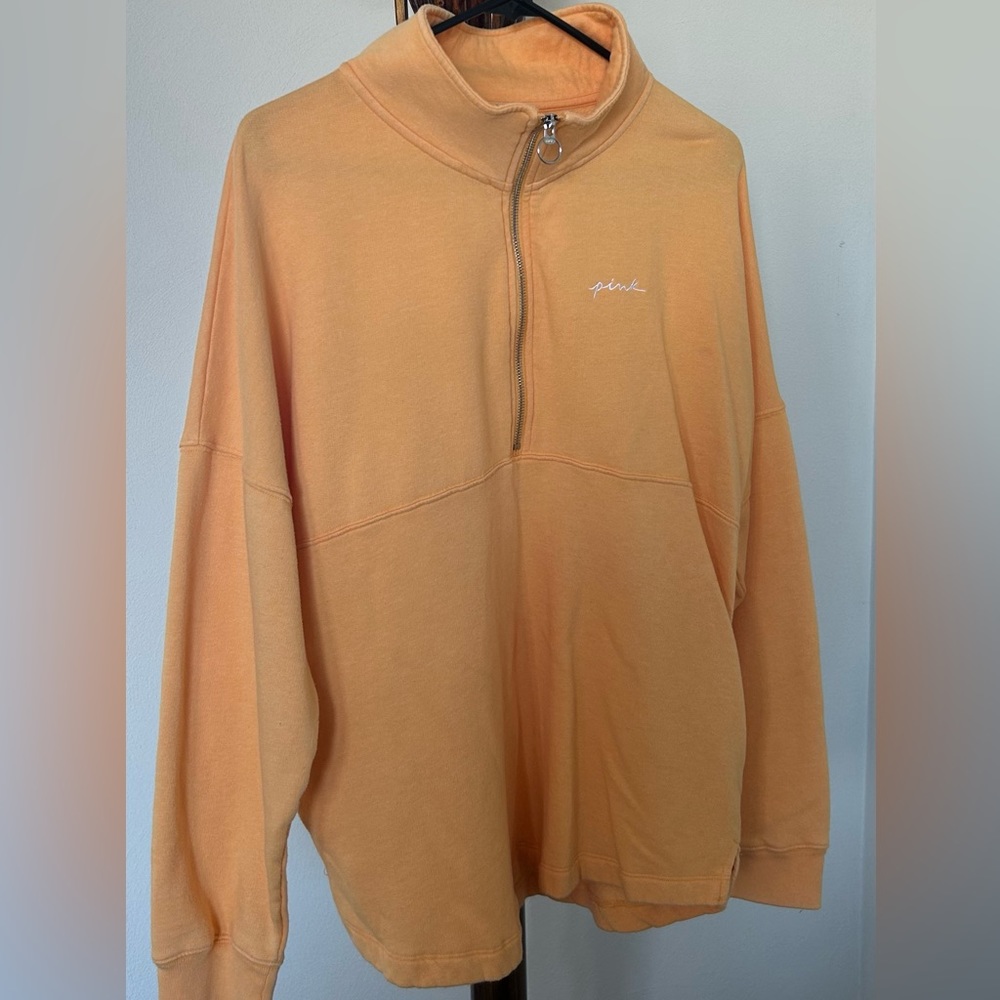 Victoria Secret pink- oversized zip up sweatshirt